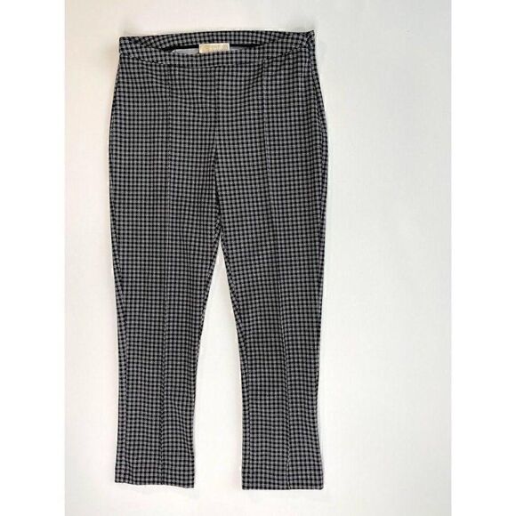Michael Kors Cropped Pants Black/White Check-Print‎ - Picture 1 of 10